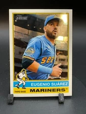 2025 Topps Heritage High Number CHROME #628 Eugenio Suárez, Seattle Mariners