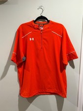 Under Armour Men's Ultimate Short Sleeve Cage Jacket Orange Size Medium Loose