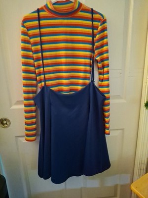 Chucky Female Costume Cosplay Adult Size XL Shirt Skirt Flouncy Jumper 