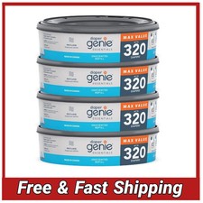 Diaper Genie Essentials Round Refill Pack of 4 Holds Up to 1280 Newborn Diape