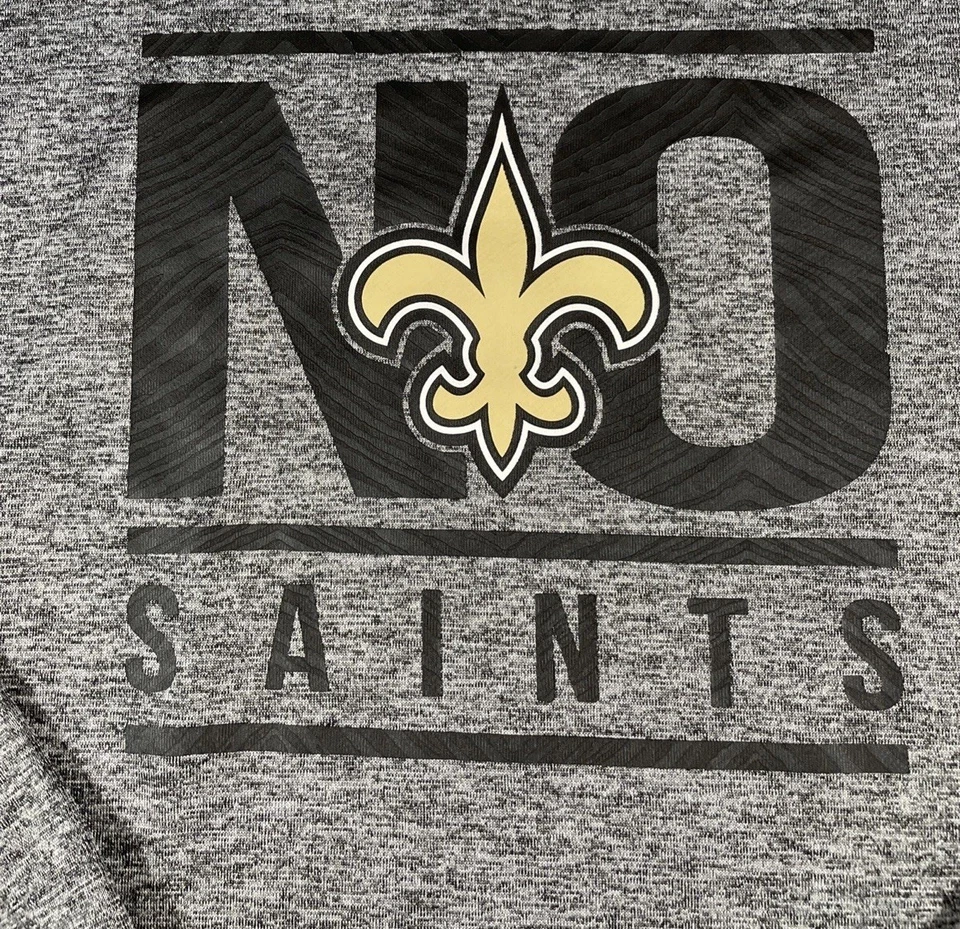 New Orleans Saints NFL Equipo Ropa Crew Ligera Poli Sudadera Hombres Talla 2XL Foto 3 de 4