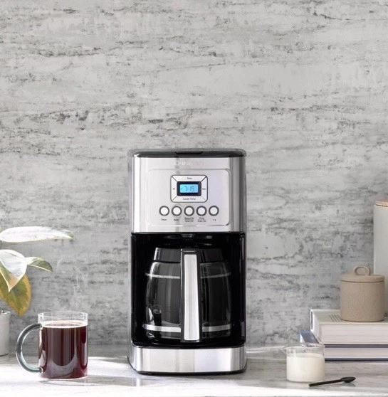 Cuisinart 14 Cup Programmable Coffee Maker Automatic Brewer Stainless Steel - Image 2 of 4