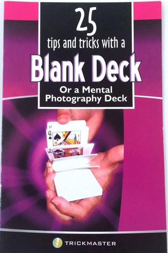 25 TIPS & TRICKS WITH A BLANK DECK BOOKLET Card Book Magic Mental Photography - Picture 7 of 12