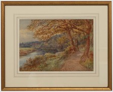 James Brown - Framed Early 20th Century Watercolour, Rowing on the River Wear