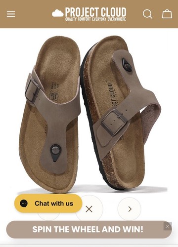 Project Cloud Damen-Riemensandalen Echtleder Britani (Größe 11)