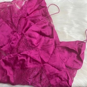 Agent Provocateur Emie SOIREE Pink Silk Short Slip AP3 Medium NWT $2,590