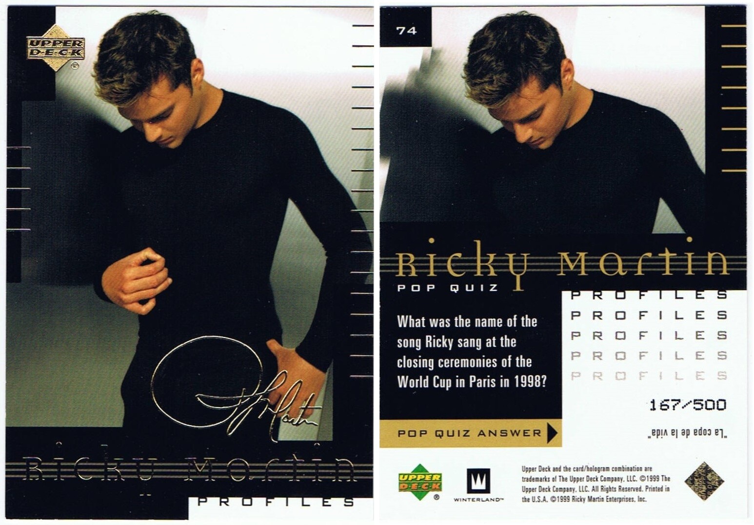 Ricky Martin La Vida Loca by Upper Deck/Winterland in 1999. Inserts + Discounts. - Picture 10 of 24