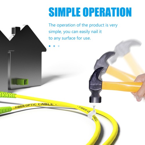500 Pcs Wire Clamping Buckle Electrical Staples Metal Cable Clips - 第 7/12 張圖片