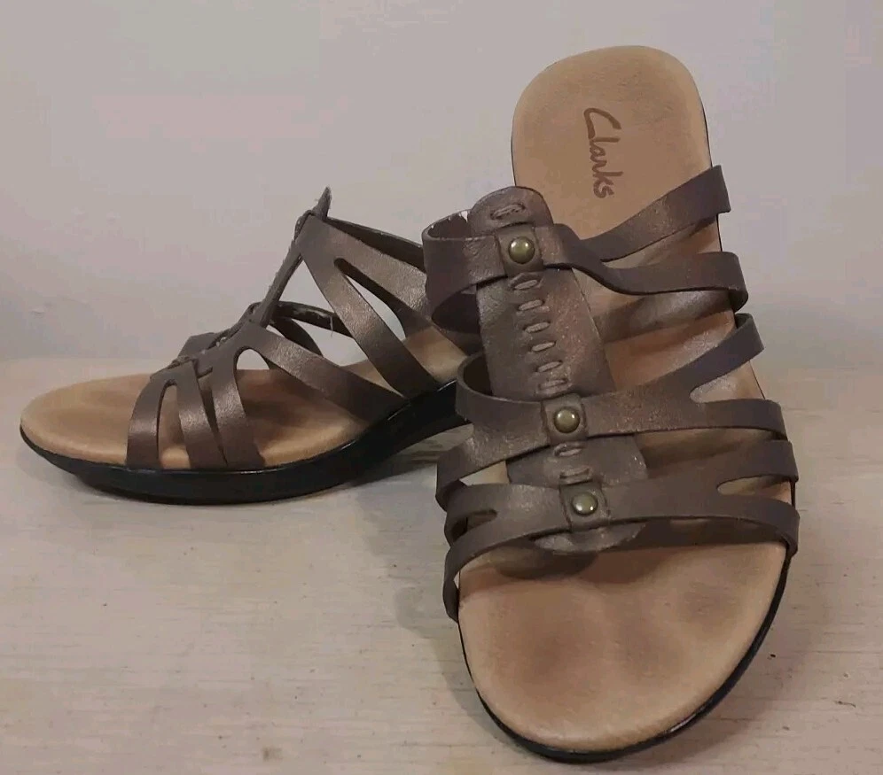 CLARKS Sandali con cinturino in bronzo metallizzato misura 5 5M