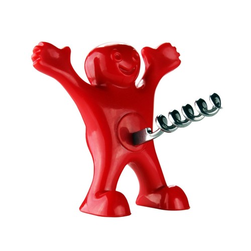 6 pcs Funny Happy Red Man Wine Stopper Novelty Beer Corkscrew & Bottle Opener - Picture 6 of 6