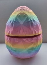 Drachenei 22cm XL Regenbogen Farbverlauf Kristall Spielzeug 3D Druck Multicolor