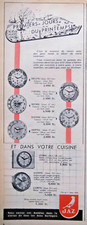 PUBLICITÉ PRESSE 1954 PENDULETTE JAZ FAIENCE DELFT DELFIC FORMIC MITRIC NEPTIC