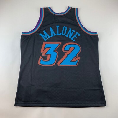 Karl Malone Utah Jazz NBA Black Mitchell & Ness Swingman Jersey