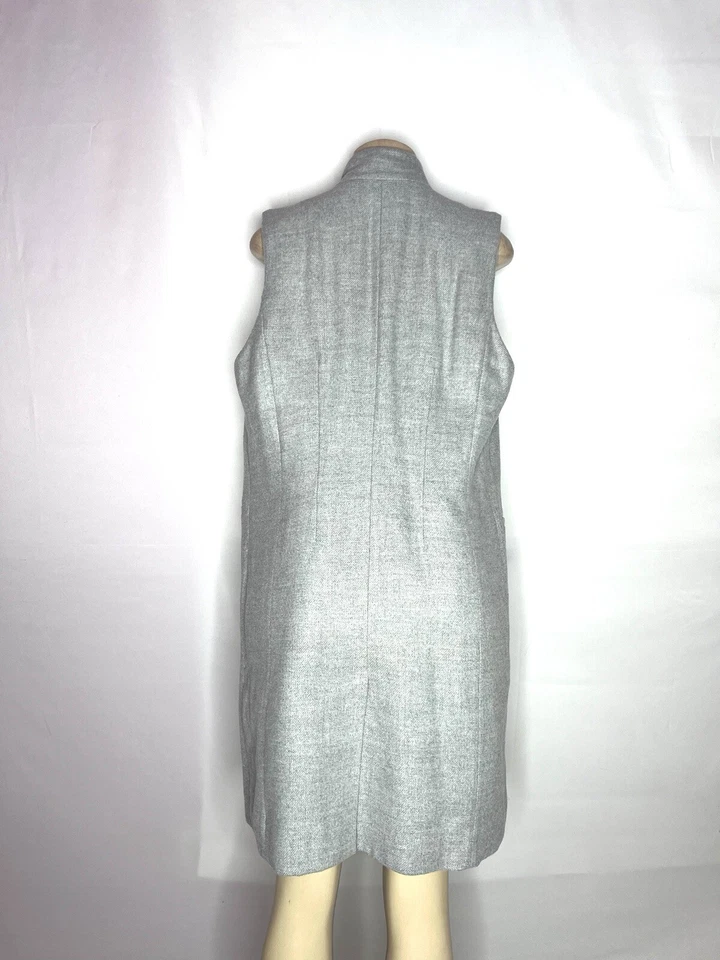 WHITE HOUSE BLACK MARKET GRAY HEATHER VEST & SKIRT SUIT SIZE 10 - Image 3 of 4