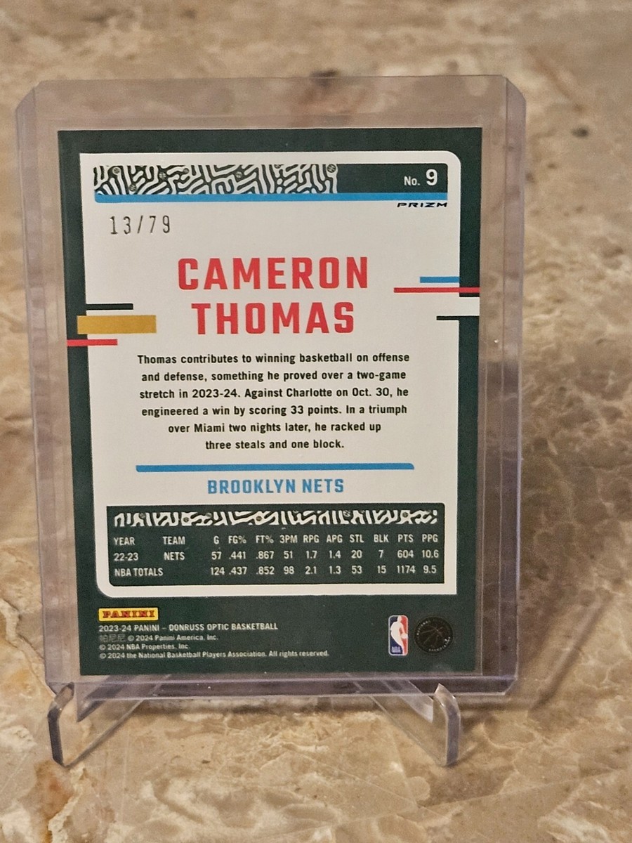 2023-24 Panini Donruss Optic Cameron Thomas Pink Velocity Prizm
