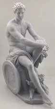 GREEK SCULPTURE ARES LUDOVOSI 7.9 INCH/200 MM, MUSEUM REPRODUCTION