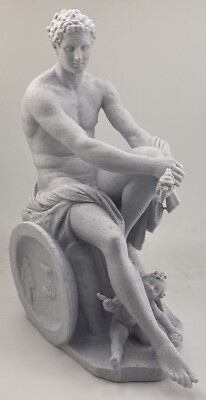 GREEK SCULPTURE ARES LUDOVOSI 7.9 INCH/200 MM, MUSEUM REPRODUCTION