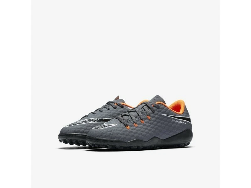 Jr. Hypervenom Phantom X 3 Academy TF - Dark Gray/Total Orange Turf | eBay