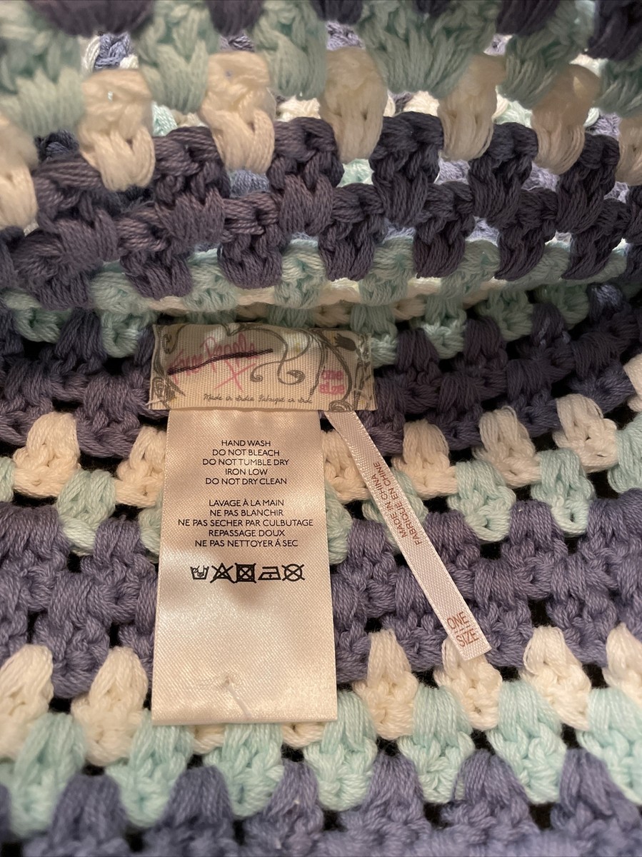 Free People Pixie Blue Stripe Crochet Bucket Hat NEW Free People Pixie Blue Stripe Crochet Bucket Hat, $48  main image 4