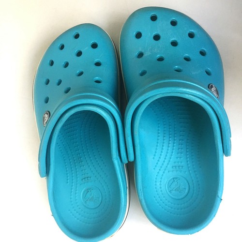 Genuine Crocs Blue Kids Classic Breathable Clogs Shoes Sandals - J1 - Picture 12 of 12