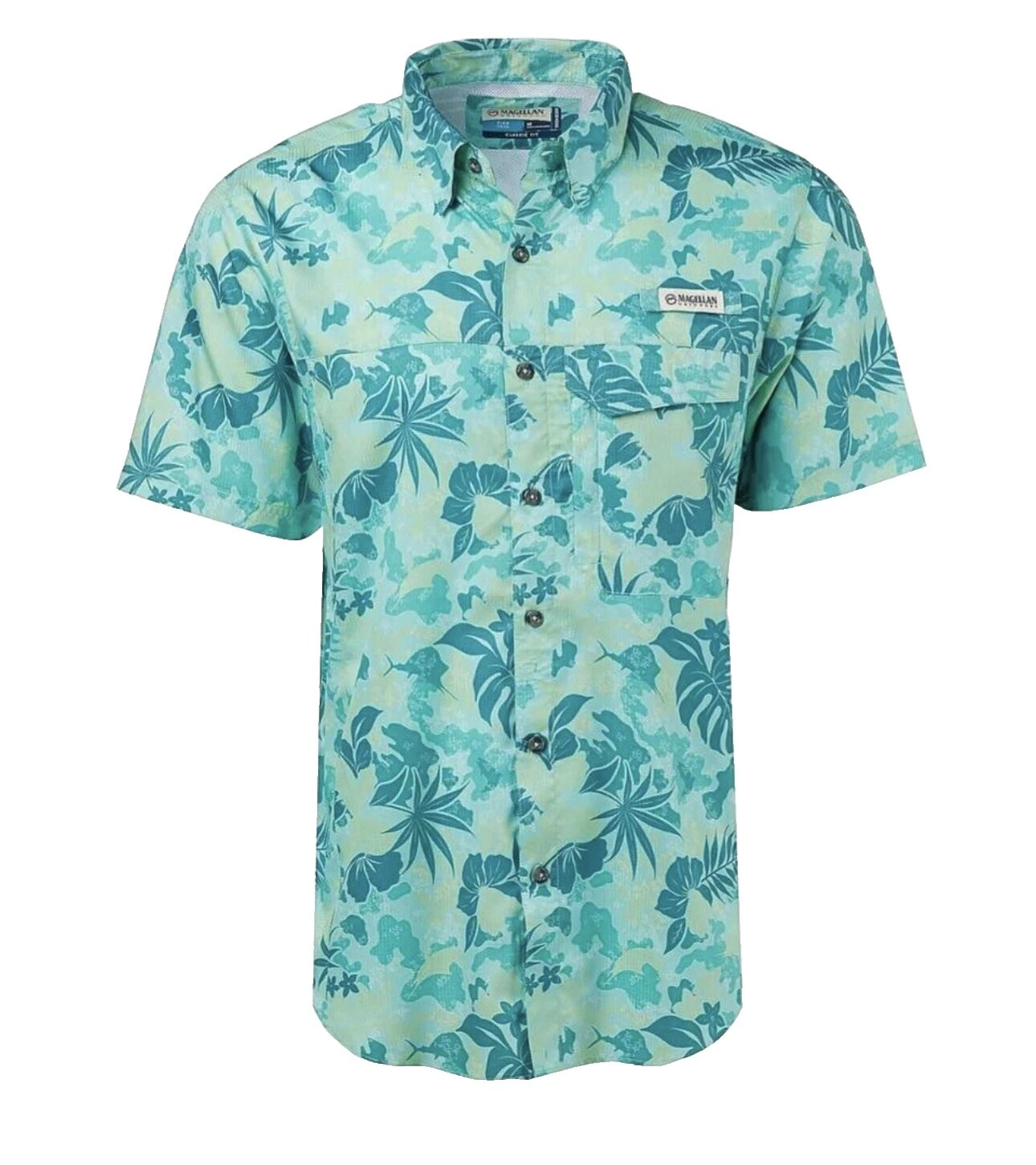 Magellan Polyester Regular Size Casual Button-Down Shirts for Men