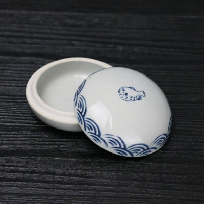 8.1cm Ceramic Inkpad Plate Ink Dish Paint Plate Chinese Seal Inkpad Calligraphy