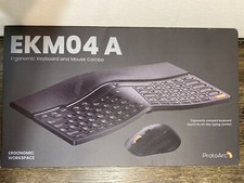 ProtoArc EKM04 A Ergonomic Wireless Keyboard and Mouse Combo Black New Open Box