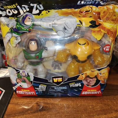 NEW Buzz Lightyear & Yellow Zyclops Heroes of Goo Jit Zu DISNEY PIXAR  2 Pack