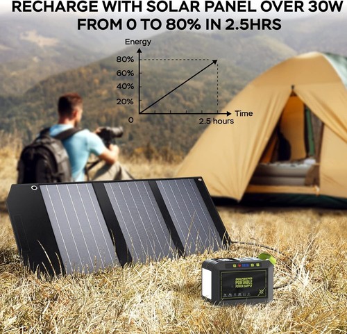 Central eléctrica portátil MARBERO 88Wh 24000mAh generador solar camping - Imagen 6 de 8