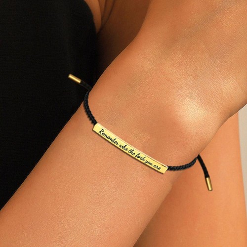 Remember Who The Fuc* You Are Motivational Tube Bracelet Stainless steel *1 UK - Picture 12 of 22