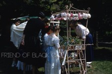 35mm 1950s Red Border Kodachrome Fancy Dress Party Flower Garden Sale