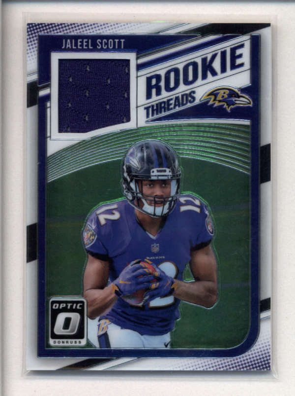 JALEEL SCOTT 2018 DONRUSS OPTIC ROOKIE THREADS USED WORN JERSEY AN2097