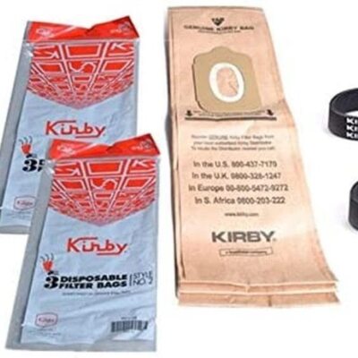 Kirby Heritage Upright Vacuum Style 2, 6Pk Disposable Paper Bags With 2pk Belts