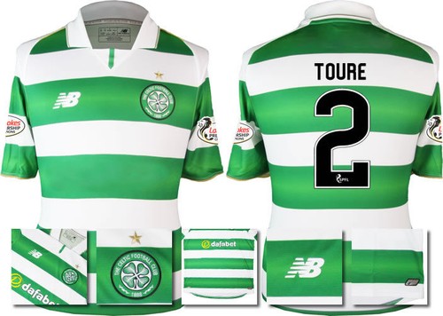 16 17 NEW BALANCE ; CELTIC HOME SHIRT SS TOURE 2 = KIDS SIZE 16 17 NEW BALANCE ; CELTIC HOME SHIRT SS TOURE 2 = KIDS SIZE