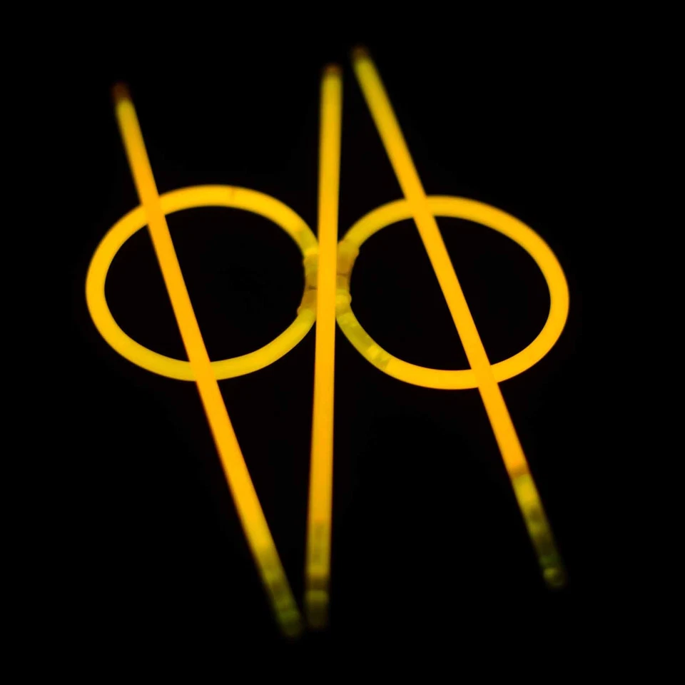 100Pcs Orange Glow Sticks Light Bracelets Disco Party Bulk stick glowsticks AU - image 2 of 4