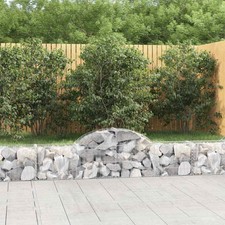 VidaXL Cesto Gabbione ad Arco 200x30x40/60 cm Ferro Zincato