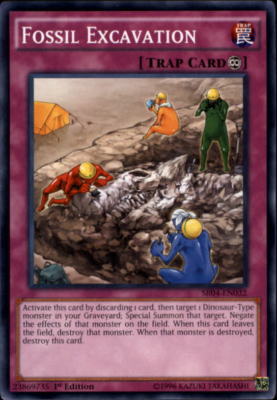 2017 Yu Gi Oh Dinosmashers Fury Structure Deck #SR04EN032 Fossil Excavation  C