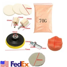 10Pcs Car Windshield Repair Glass Polishing Kit 70g Cerium Oxide Powder Tool US