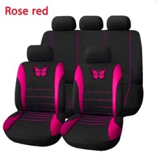 Universal Butterfly Design Auto Seat Covers Full Set For Mort Car Truck Suv Van