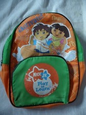 Nick Jr. Dora and Diego Toddler Child Backpack 8 X10 Orange Green Nick Jr 2006