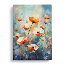Wildflowers Digital No.2 Canvas Wall Art Print Framed Picture Decor Living Room
