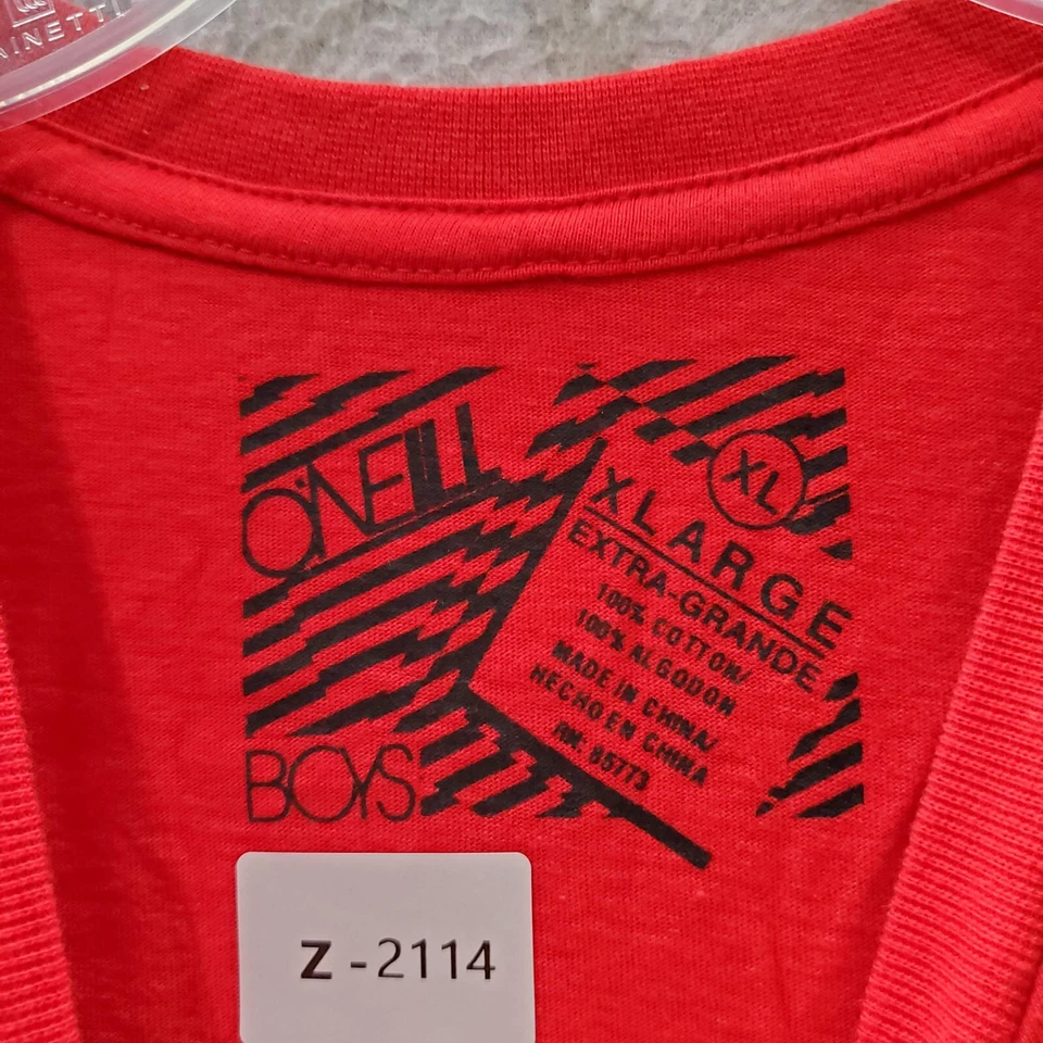 Oneill Boys T-Shirt XL Red Logo Classic Car Quality Products Long Sleeve NWT Foto 3 de 4