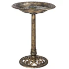 Outdoor Garden Bird Bath 28" H Weather Resistant Antique Bronze Resin Birdbath