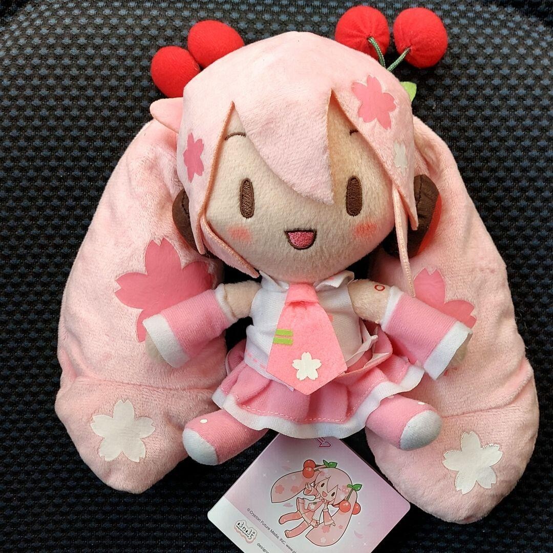 miku,Kunimura① Hatsune Miku Fuwapuchi Mini Plush 16cm Sakura Doll toy SEGA 2025
