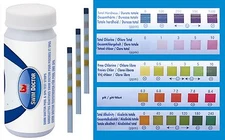 BESTWAY 5-1 POOL SPA HOT TUB WATER TEST STRIPS CHLORINE PH HARDNESS ALKALINITY
