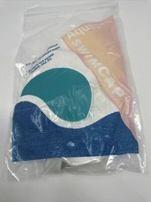 Vintage AquaPro Rubber Swim Cap White Monkeys Lion Textured Pattern Retro Childs