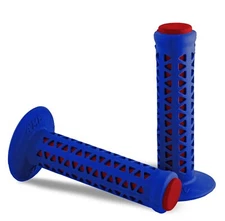 AME Old School BMX Grips Unitron Dual Color Blue over Red - GT SE - SHIPS FAST