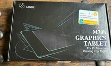 UGEE M708 USB Wired Digital Graphics Drawing Pen Tablet TESTED WORKING