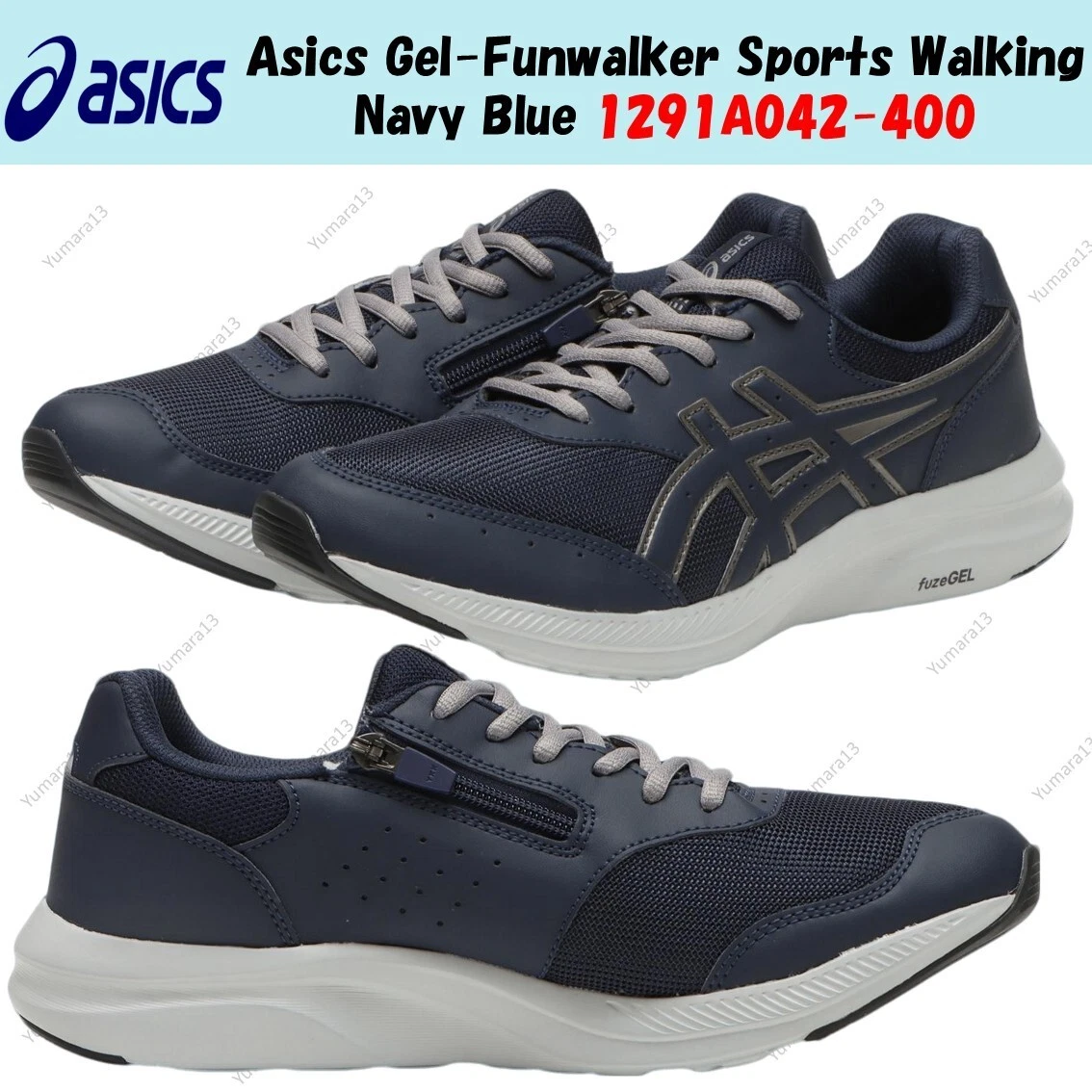 Asics Gel Funwalker Sports Walking blu navy 1291A042 400 taglia uomo