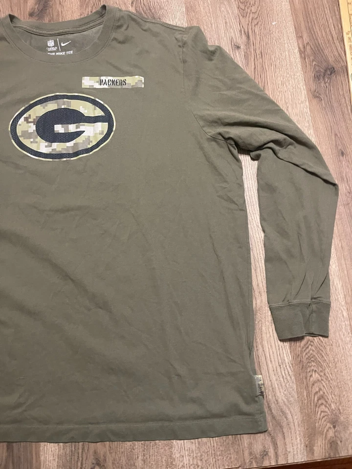 Team Apparel Shirt, Men's Size XXL, Brown, NFL Green Bay Packers military - Image 4 of 4